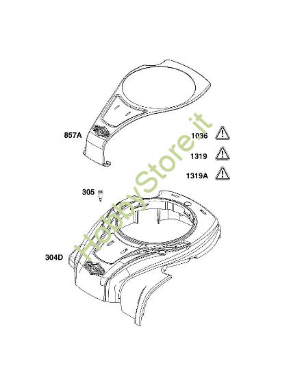 B - GRUPPO ALLOGGIAMENTO VENTOLA B&S - 09 €¦ 09P702-0229-H1 brand Stihl